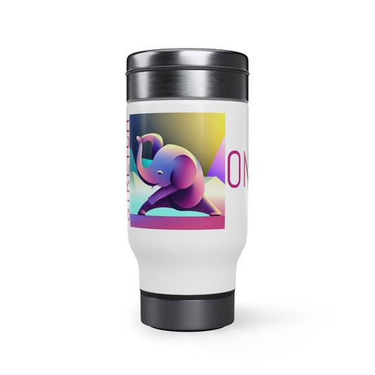 Stretch ON  Stainless Steel Travel Mug with Handle, 14oz